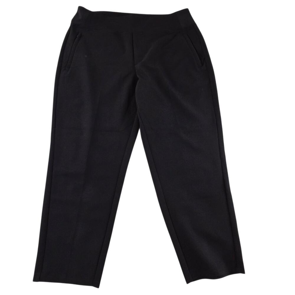 Athleta Endless High Rise Pant 14P Black Stretch Travel Career Petite #533636